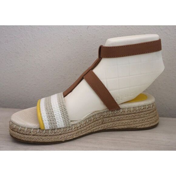 Tommy Hilfiger Women's Sz 8.5 Neutral Crochet Flatform Espadrille Sandals - Picture 7 of 11